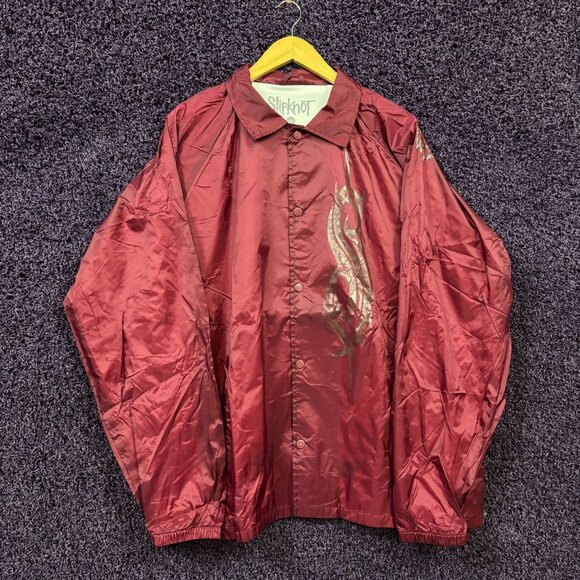 Slipknot Logo Heavy Metal Band Button Up Windbreaker Size XXL - Picture 1 of 4